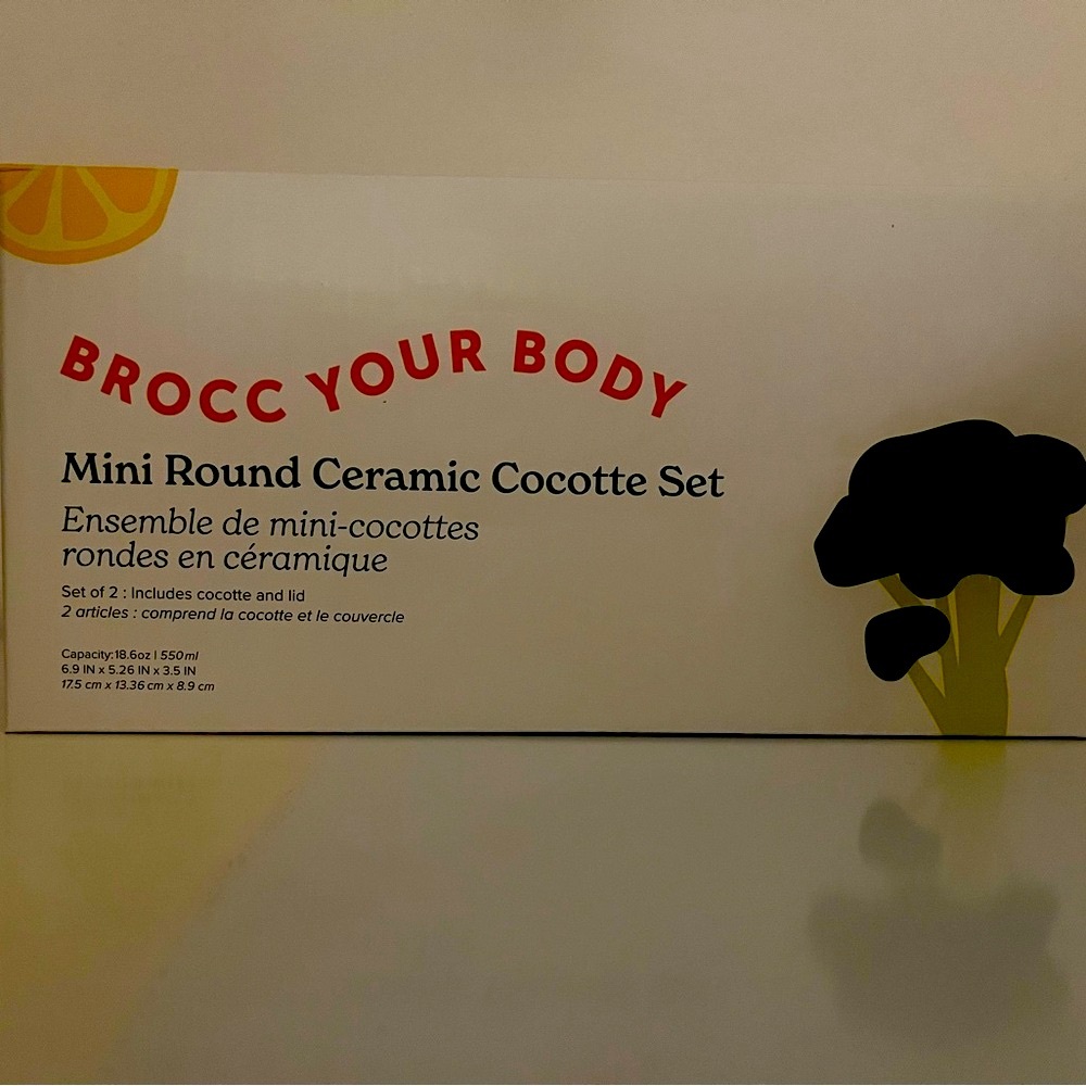 Brocc Your Body Mini Round Ceramic Cocotte Set